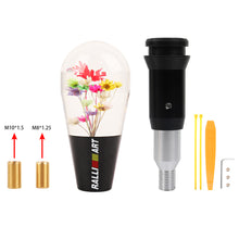 Load image into Gallery viewer, Brand New Universal JDM Ralliart Black Crystal Real Flowers Head Automatic Car Gear Shift Knob shifter