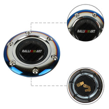 Load image into Gallery viewer, BRAND NEW JDM RALLIART UNIVERSAL BURNT BLUE CAR HORN BUTTON STEERING WHEEL CENTER CAP