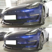 Load image into Gallery viewer, BRAND NEW 2017-2023 Tesla Model 3 V Style Front Bumper Lip Real Carbon Fiber