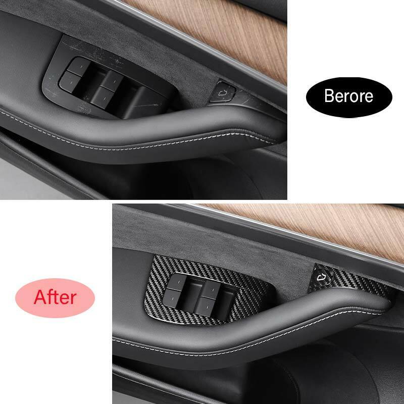 BRAND NEW Tesla Model Y 2020-2023 Real Carbon Fiber Window Lift Panel Switch Cover 14PCS