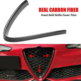 Brand New 2017-2024 Alfa Romeo Giulia Base & Ti Real Carbon Fiber V Shape Grille Cover
