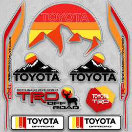 Brand New Universal Toyota TRD Pro Off Road Mountain Car 3D Logo Sticker Vinyl Decal Stripes Decoration