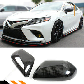 Brand New 2018-2024 TOYOTA CAMRY LE SE XLE XSE REAL CARBON FIBER SIDE MIRROR COVER ADD ON CAP