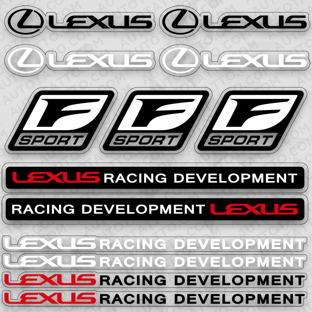 Brand New Lexus F Sport Racing Car Logo Fender Sticker Vinyl 3D Decal Stripes Decoration Gift