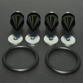 Brand New Universal Spike Style Black Aluminum Car Bumper Trunk Fender Hatch Lids Quick Release Fastener