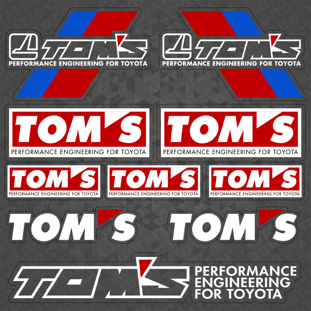 Brand New Universal TOM'S Performance Racing Car Sport Sticker Vinyl 3D Decal Stripes Logo Decoration