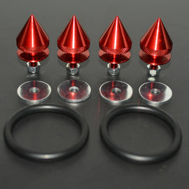 Brand New Universal Spike Style Red Aluminum Car Bumper Trunk Fender Hatch Lids Quick Release Fastener