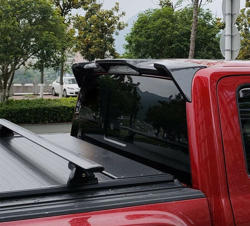 F150 Rear Racing Wing BRAND NEW 2015-2020 Ford F-150 ABS Carbon Fiber Rear Roof Spoiler Wing ...
