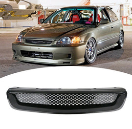 Brand New 1996-1998 Honda Civic EJ/EK Jdm Type R Black Mesh ABS Front Hood Grille Grill