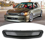Brand New 1996-1998 Honda Civic EJ/EK Jdm Type R Black Mesh ABS Front Hood Grille Grill