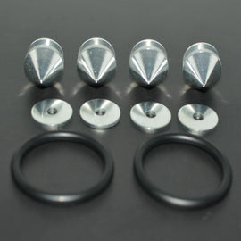 Brand New Universal Spike Style Silver Aluminum Car Bumper Trunk Fender Hatch Lids Quick Release Fastener