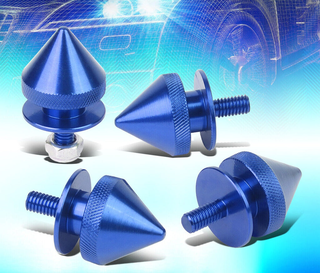 Brand New Universal Spike Style Blue Aluminum Car Bumper Trunk Fender Hatch Lids Quick Release Fastener