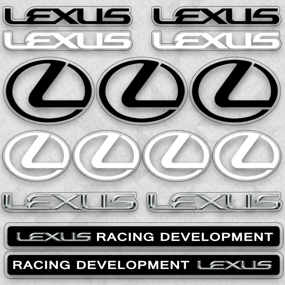 Brand New Universal Lexus Racing F-Sport Car Logo Sticker Vinyl 3D Decal Stripes Decoration GIft