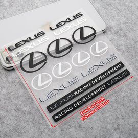 Brand New Universal Lexus Racing F-Sport Car Logo Sticker Vinyl 3D Decal Stripes Decoration GIft
