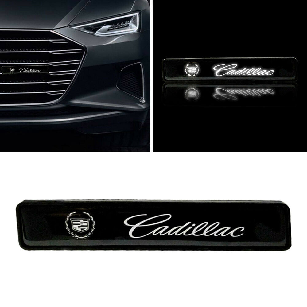 BRAND NEW 1PCS CADILLAC NEW LED LIGHT CAR FRONT GRILLE BADGE ILLUMINATED DECAL STICKER
