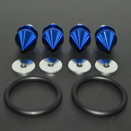 Brand New Universal Spike Style Blue Aluminum Car Bumper Trunk Fender Hatch Lids Quick Release Fastener