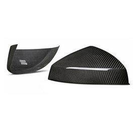 Brand New Audi S3 2015-2021 Real Carbon Fiber Side View Mirror Cover Caps Fits Without Lane Assist