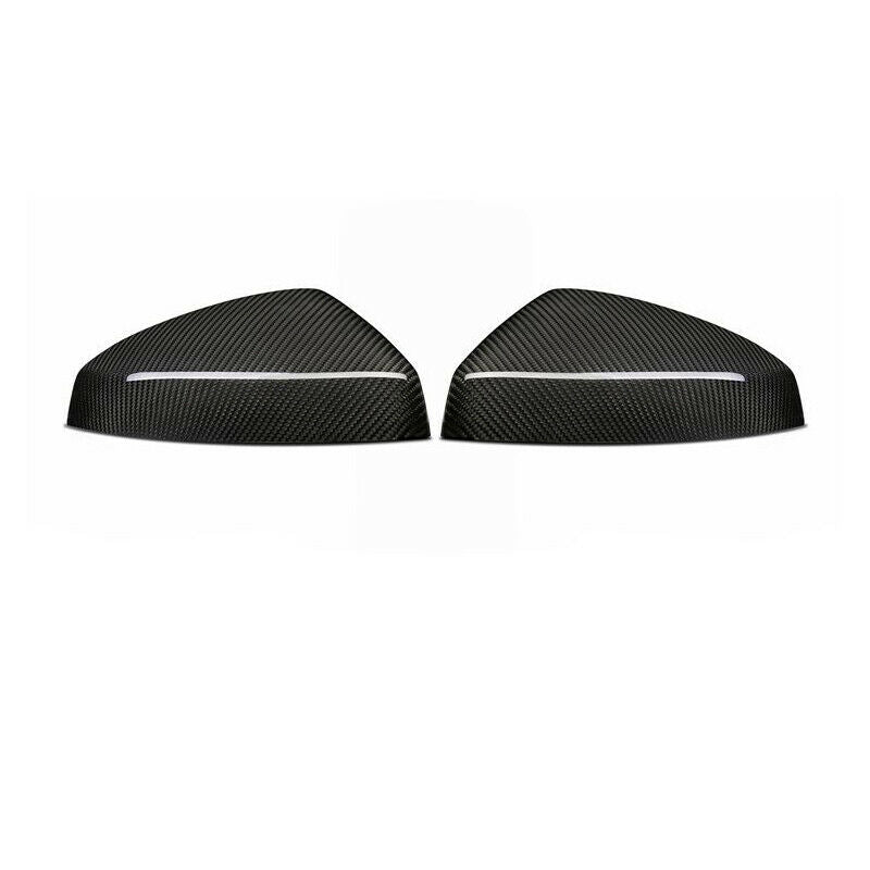 Brand New Audi A3 2015-2021 Real Carbon Fiber Side View Mirror Cover Caps Fits Without Lane Assist