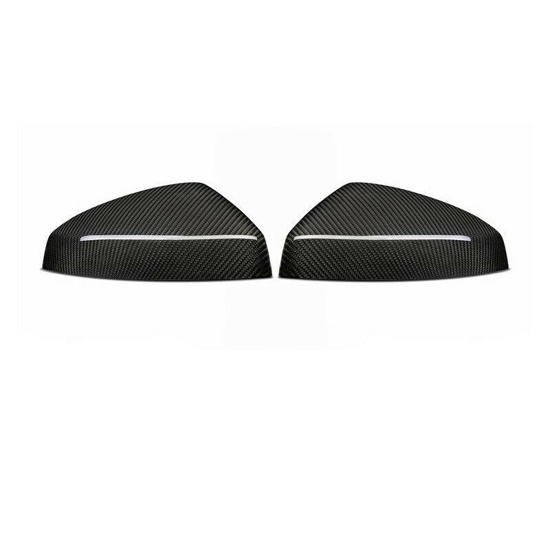 Brand New Audi S3 2015-2021 Real Carbon Fiber Side View Mirror Cover Caps Fits Without Lane Assist