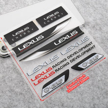 Load image into Gallery viewer, Brand New Universal Lexus Sport Racing Car Logo Fender Sticker Vinyl 3D Decal Stripes Decoration Gift