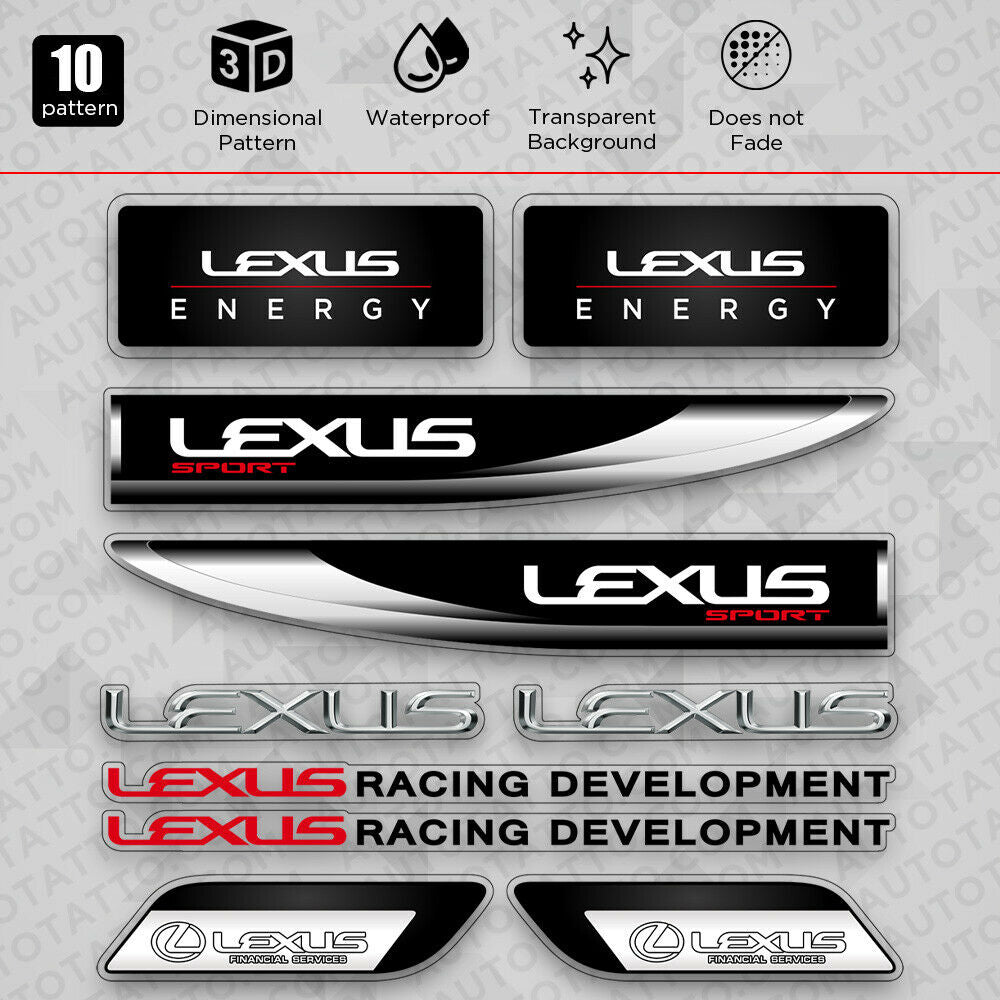 Brand New Universal Lexus Sport Racing Car Logo Fender Sticker Vinyl 3 ...