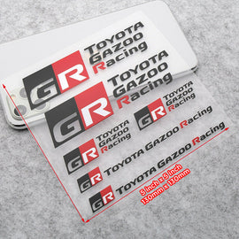 Brand New Universal Toyota Gazoo Racing GR Sport Turbo Car 3D Logo Sticker Vinyl Decal Stripes Decoration