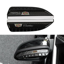 Load image into Gallery viewer, Brand New 2PCS Universal Cadillac Carbon Fiber Rear View Side Mirror Visor Shade Rain Shield Water Guard