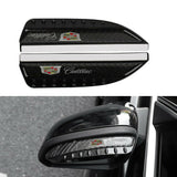 Brand New 2PCS Universal Cadillac Carbon Fiber Rear View Side Mirror Visor Shade Rain Shield Water Guard