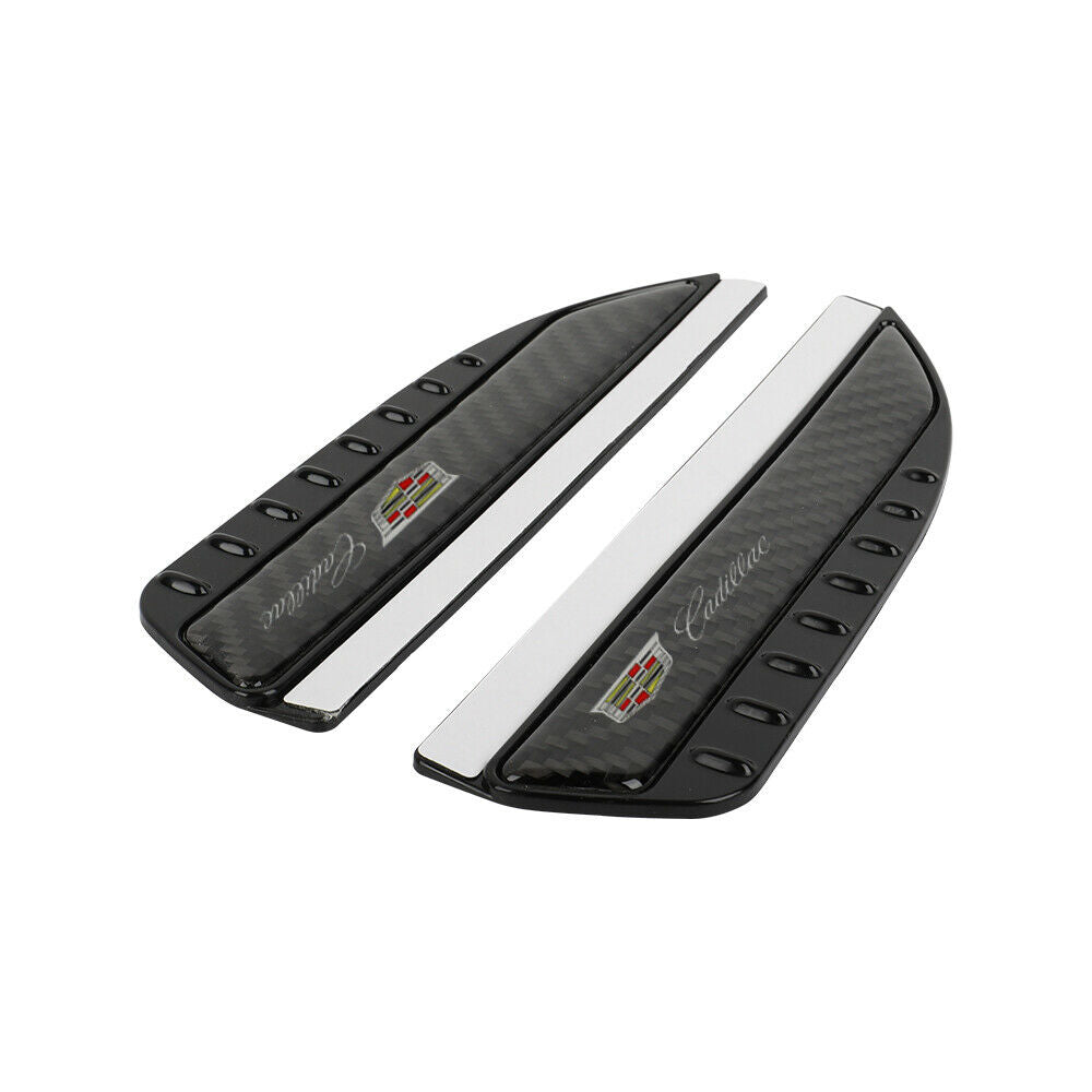 Brand New 2PCS Universal Cadillac Carbon Fiber Rear View Side Mirror Visor Shade Rain Shield Water Guard