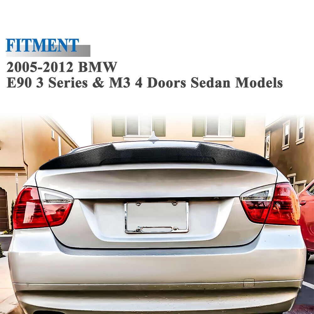BRAND NEW 2006-2011 BMW E90 3 SERIES 323i 328i 335i & 2008-2011 BMW M3 SEDAN Real Carbon Fiber Rear Trunk PSM Spoiler