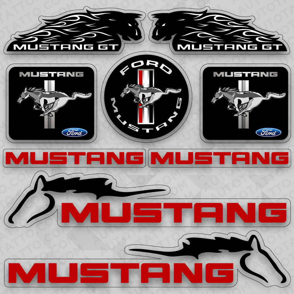 Brand New Universal Ford Mustang GT Racing Horse Medal Sport Car Logo Sticker Vinyl 3D Decal Decoration