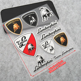 Brand New Universal Lamborghini Super Racing Car Logo Sticker Vinyl 3D Decal Stripes Decorate