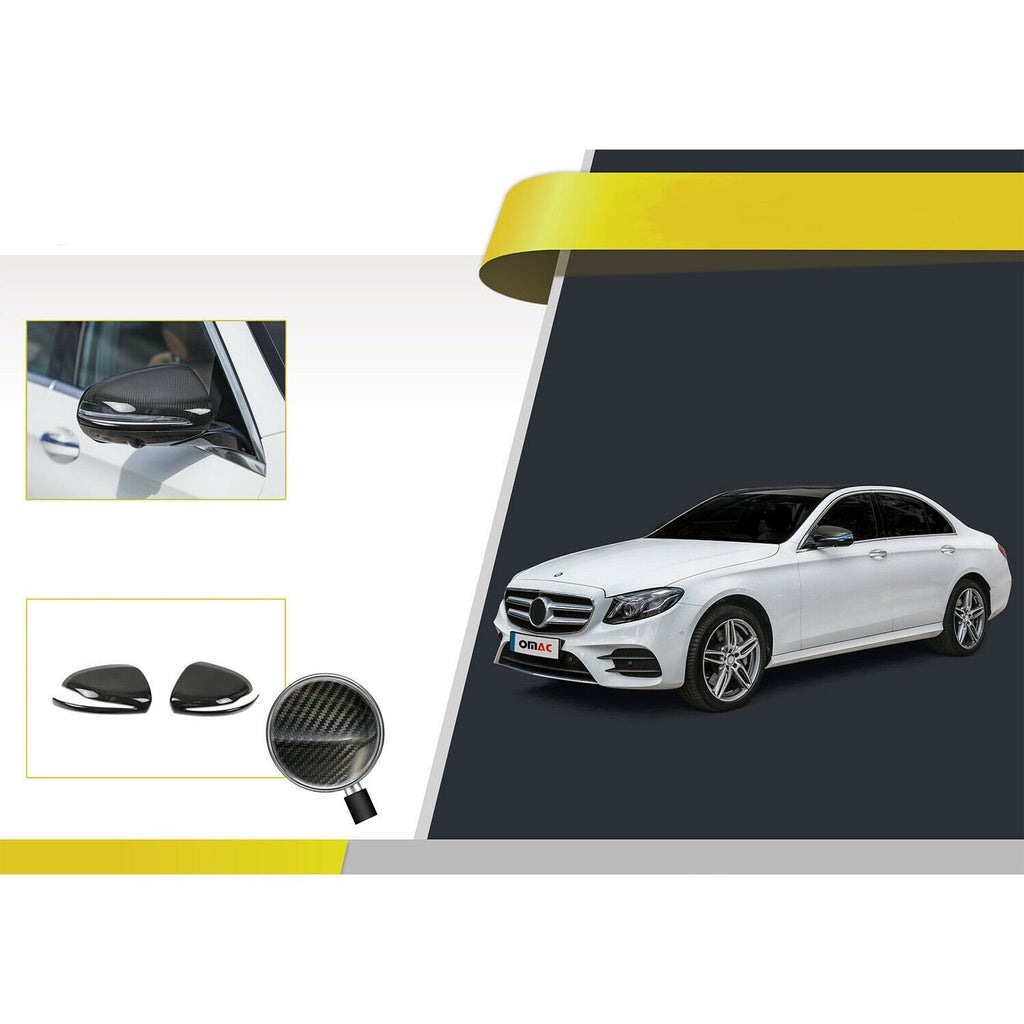 BRAND NEW Mercedes E-Class W213 2017-2021 Real Carbon Fiber Side Mirror Cover Caps