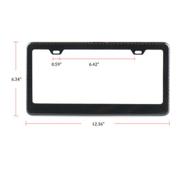 Brand New 1PCS Real 100% Carbon Fiber License Plate Frame Tag Cover Original 3K With Free Caps