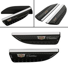 Brand New 2PCS Universal Cadillac Carbon Fiber Rear View Side Mirror Visor Shade Rain Shield Water Guard