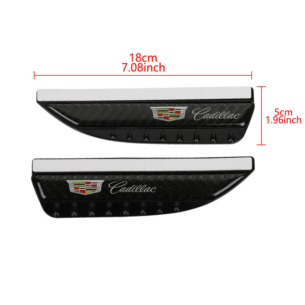 Brand New 2PCS Universal Cadillac Carbon Fiber Rear View Side Mirror Visor Shade Rain Shield Water Guard