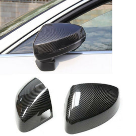 Brand New Audi S3 2015-2021 Real Carbon Fiber Side View Mirror Cover Caps Fits Lane Assist