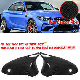 Brand New 2019-2021 BMW M2 F87 Real Carbon Fiber Side View Mirror Cover Caps