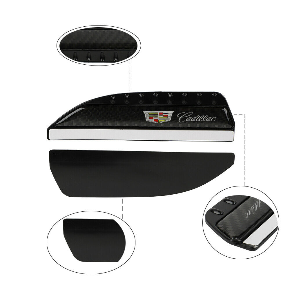 Brand New 2PCS Universal Cadillac Carbon Fiber Rear View Side Mirror Visor Shade Rain Shield Water Guard