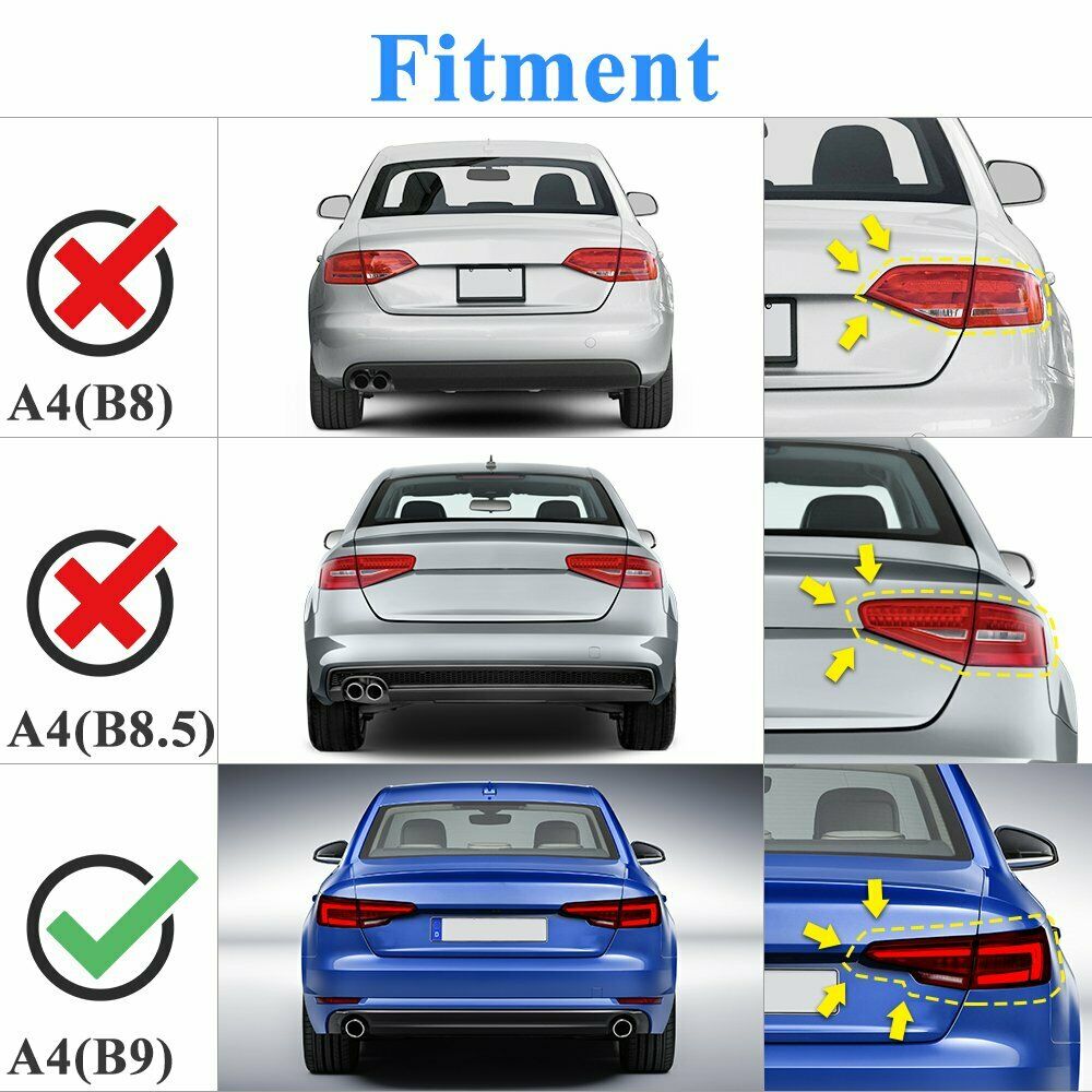 Brand New Real Carbon Fiber A4 Trunk Spoiler Wing MV For 2016-2021 Audi A4 S4 (B9) Sedan