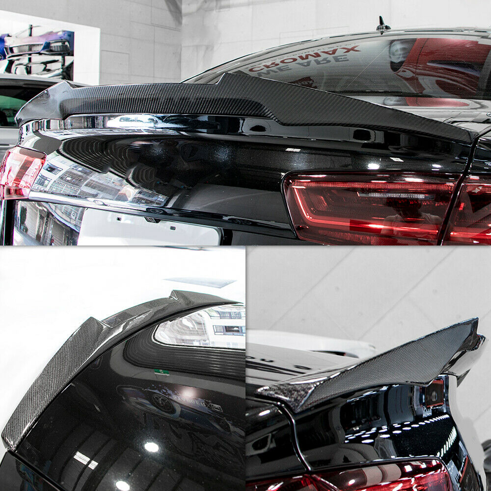 Brand New Real Carbon Fiber A4 Trunk Spoiler Wing MV For 2016-2021 Audi A4 S4 (B9) Sedan