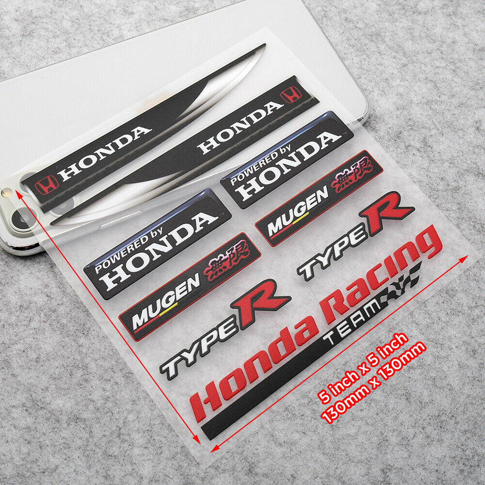 Brand New Universal Honda Mugen Racing Car Logo Sticker Vinyl 3D Decal Stripes Decoration GIft