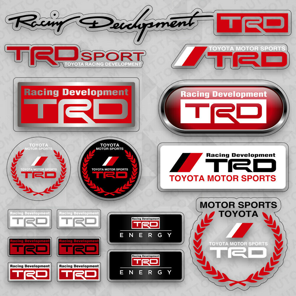 Brand New Toyota TRD Racing Development Sport Car Logo Sticker Vinyl Decal Stripes Decoration Gift