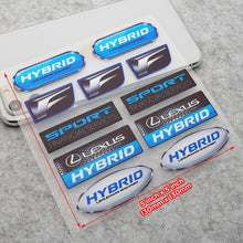 Load image into Gallery viewer, Brand New Universal Lexus Racing Hybrid F Sport Car Logo Sticker Vinyl 3D Decal Stripes Decoration