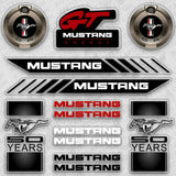 Brand New Ford Mustang Sport Car Logo Sticker Vinyl 3D Decal Stripes Logo Decoration Set