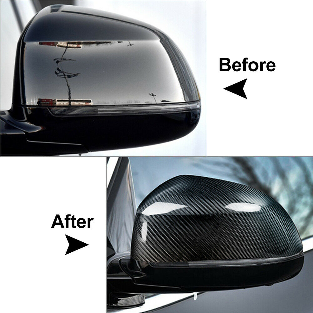 Brand New 2015-2018 BMW X4 F26 Real Carbon Fiber Side View Mirror Cover Caps