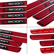 Load image into Gallery viewer, Brand New 4PCS Universal Scion Red Rubber Car Door Scuff Sill Cover Panel Step Protector V2