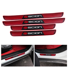 Load image into Gallery viewer, Brand New 4PCS Universal Scion Red Rubber Car Door Scuff Sill Cover Panel Step Protector V2