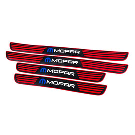 Brand New 4PCS Universal Mopar Red Rubber Car Door Scuff Sill Cover Panel Step Protector V2