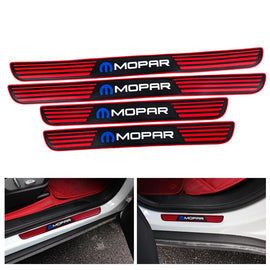 Brand New 4PCS Universal Mopar Red Rubber Car Door Scuff Sill Cover Panel Step Protector V2